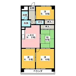 グランドステージNAKANO 4LDKの間取図画像