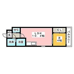 GRACEHILLs2 1LDKの間取図画像