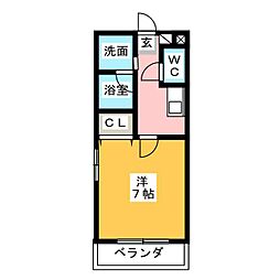 ポートタウンドルフィン2 1Kの間取図画像