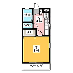シャトー.ヤマダ 1Kの間取図画像