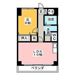ラ.フィーネヤマセ 1LDKの間取図画像