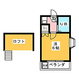 ポルト大手町 1Kの間取図画像