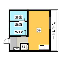 ル・ココン新川町 1Kの間取図画像