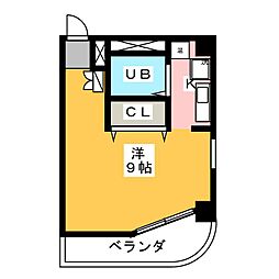シーブリーズ東海 ワンルームの間取図画像