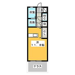 コンフォール1 ワンルームの間取図画像