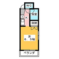 ノアール築地 ワンルームの間取図画像