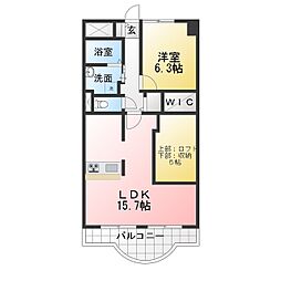 レジデンス光和-2 1SLDKの間取図画像