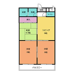 ベルメゾン伊藤 3DKの間取図画像