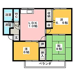 マウント御岳 3LDKの間取図画像