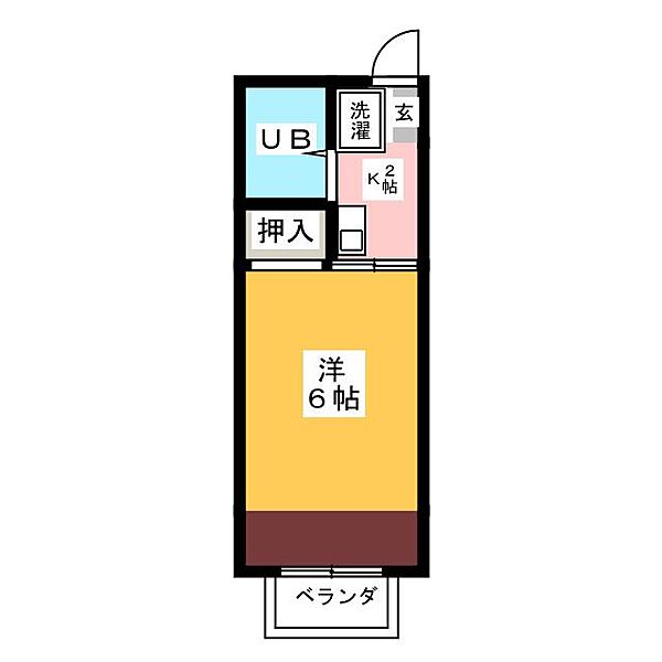 ハウスグリーンヒル ｜愛知県名古屋市名東区社が丘２丁目(賃貸アパート1K・2階・18.75㎡)の写真 その2