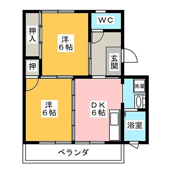 サンパレス香流 ｜愛知県名古屋市千種区竹越１丁目(賃貸マンション2DK・1階・40.04㎡)の写真 その2