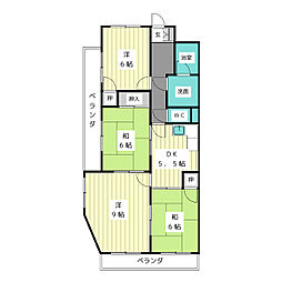 EASTWING2 4DKの間取図画像