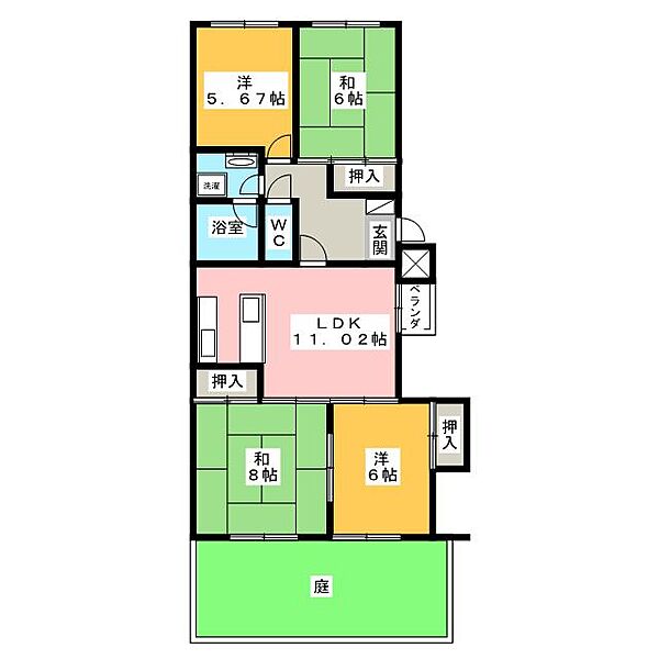 第2大進コーポ ｜愛知県名古屋市名東区貴船１丁目(賃貸マンション4LDK・1階・78.12㎡)の写真 その2