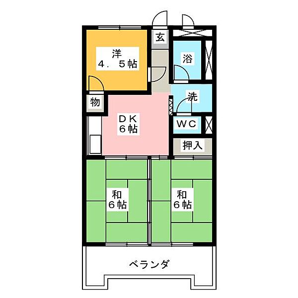 三幸ビル ｜愛知県名古屋市名東区貴船１丁目(賃貸マンション3DK・2階・55.23㎡)の写真 その2