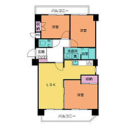 ライオンズマンション高針台 3LDKの間取図画像