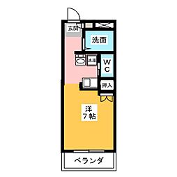 レジデンス一社 ワンルームの間取図画像