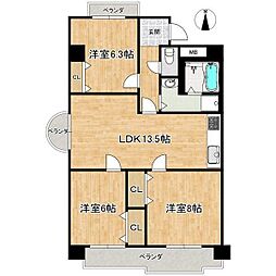 間取図画像 3LDK