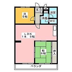 サンハイム吉川 3LDKの間取図画像