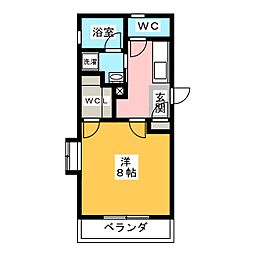 メイプルコート一社東 1Kの間取図画像
