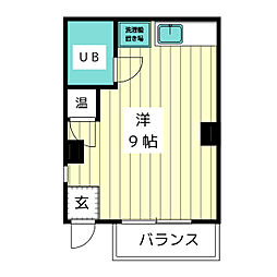 ミキハウス ワンルームの間取図画像