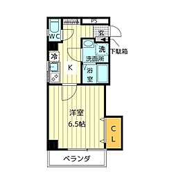 メゾン一社 1Kの間取図画像