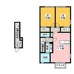 SchlosseFuji6 2LDKの間取図画像