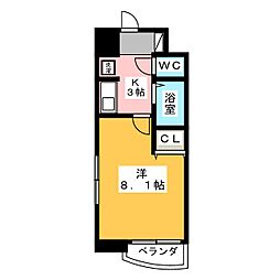 シティライフ一社南 1Kの間取図画像