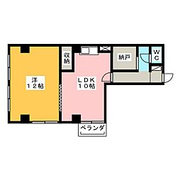 佐藤ビル 1LDKの間取図画像