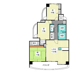 グランデール雅 3LDKの間取図画像