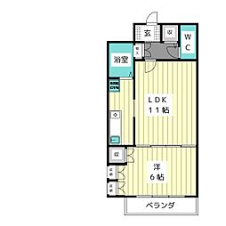 ヴィヴィアン名東本通 1Kの間取図画像