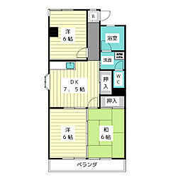 ラポール高針 3DKの間取図画像