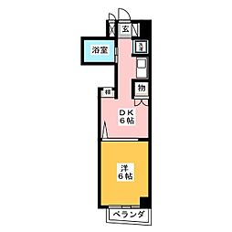プロクシィスクエア本郷1 1DKの間取図画像