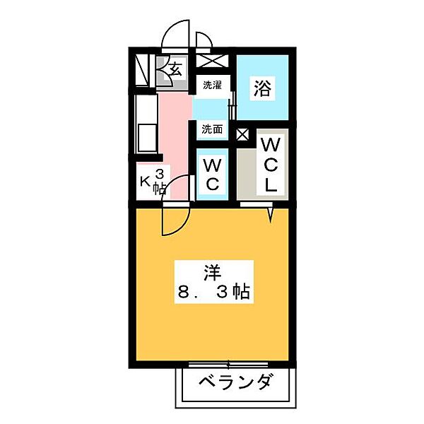 エム・グラツィエ ｜愛知県長久手市岩作南島(賃貸アパート1K・2階・27.08㎡)の写真 その2