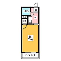 パークサイドムサシ  ｜ 愛知県長久手市武蔵塚（賃貸アパート1K・2階・19.00㎡） その2