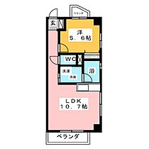 四軒家ヒルズ  ｜ 愛知県名古屋市守山区四軒家１丁目（賃貸マンション1LDK・2階・41.10㎡） その2