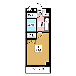 ベル・ステージ竹の山1 1Kの間取図画像