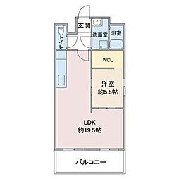 エスポワール長久手 1LDKの間取図画像