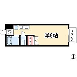 フォンティーヌ藤ケ丘 ワンルームの間取図画像
