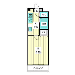 SEIYA 1Kの間取図画像