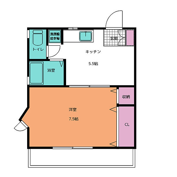 グレース梅園 ｜愛知県名古屋市昭和区広路町字梅園(賃貸アパート1DK・2階・31.00㎡)の写真 その2