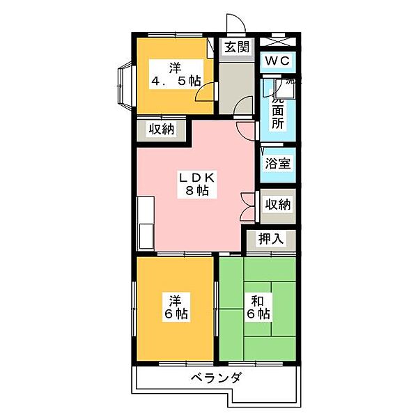 リバーサイド天白 ｜愛知県名古屋市天白区島田２丁目(賃貸マンション3LDK・2階・55.13㎡)の写真 その2