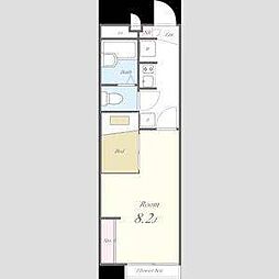 パレス植田山 1Kの間取図画像