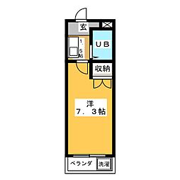 ウィンズ植田 1Kの間取図画像