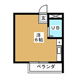 シティライフ八事2 ワンルームの間取図画像