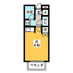 ドーム高峯 ワンルームの間取図画像