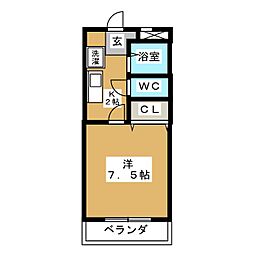 メゾンドールタカギ 1Kの間取図画像