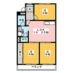 ベルタ元八事 3LDKの間取図画像