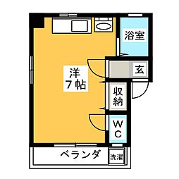 ウインベル栄 ワンルームの間取図画像