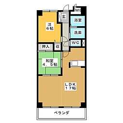 フレンドビル21 2LDKの間取図画像