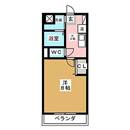シャンツェ・八事 1Kの間取図画像